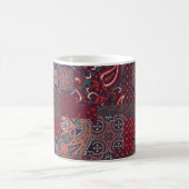 Kaschmirpaisley-Seidengewebe abstrakt Kaffeetasse (Mittel)
