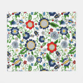 Kaschubische Volksmuster Fleecedecke (Vorderseite (Horizontal))