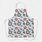 Kaschubisches Folklore-Muster in weiß Schürze (Vorderseite)