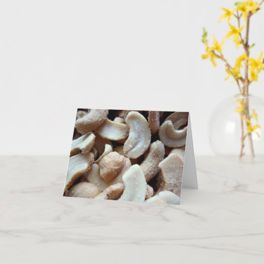 Kaschusnüsse Karte (Gelbe Blume)