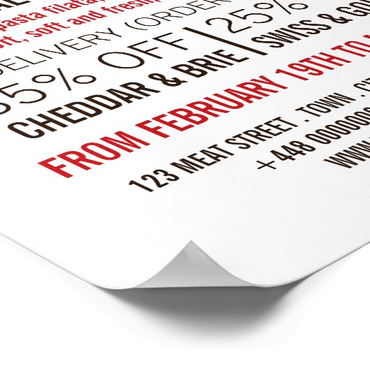 Käse an Bord, Käsewerbung Poster (Ecke)