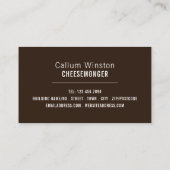 Käse an Bord Visitenkarte (Rückseite)