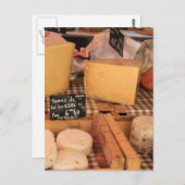 Käse auf dem Markt Postkarte (Vorne/Hinten)