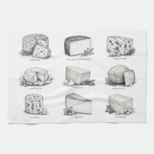 Käse aus aller Welt Geschirrtuch