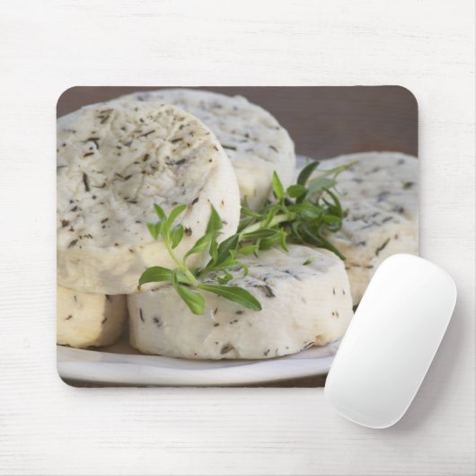 Käse aus französischer Ziege - Chevre - mit Kräute Mousepad (Mit Mouse)