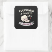 Käse aus Griechenland - Fetafans Quadratischer Aufkleber (Tasche)