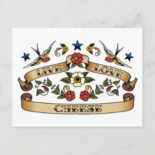 Käse aus lebender Liebe Postkarte