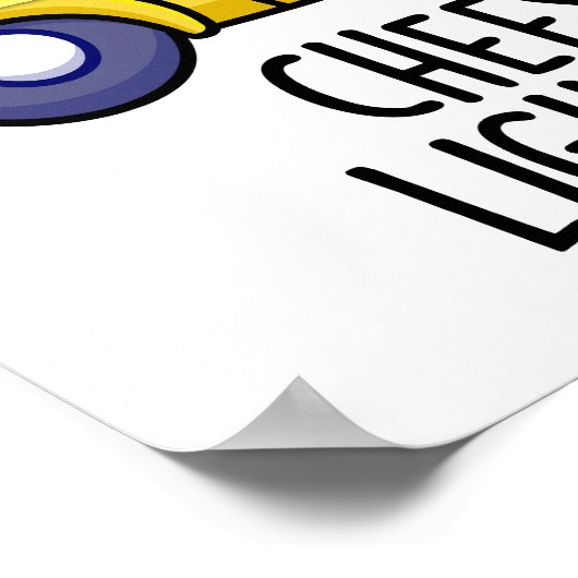 Käse-Blitz Funny Cheese Puff Poster (Ecke)