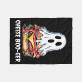 Käse Boo-ger lustiger Geist Cheeseburger Essen Wor Fleecedecke (Vorderseite (Horizontal))
