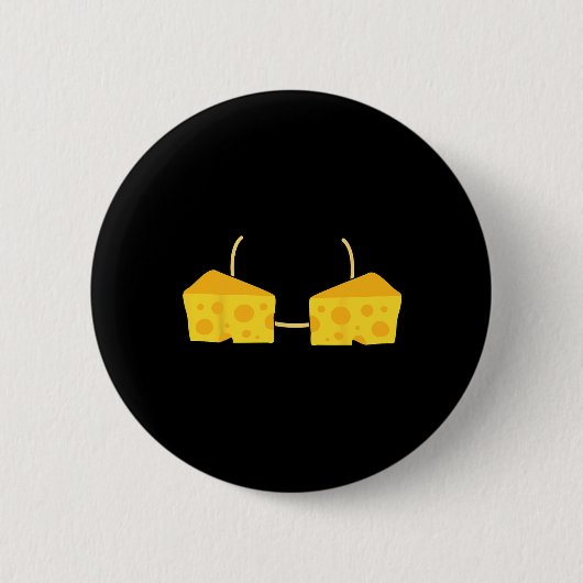 Käse Bra Kostüm Niedlich leicht Essen Halloween Ge Button (Vorderseite)