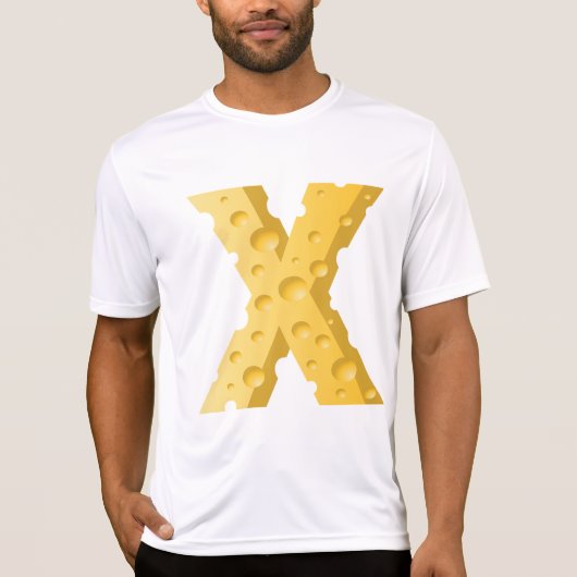 Käse Buchstabe X Typografie T-Shirt (Vorderseite)