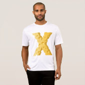 Käse Buchstabe X Typografie T-Shirt (Vorne ganz)
