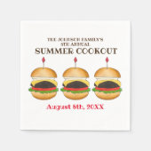 Käse Burger Cheeseburger GRILLEN Barbecue Cookout Serviette (Vorderseite)