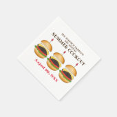 Käse Burger Cheeseburger GRILLEN Barbecue Cookout Serviette (Ecke)