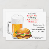 Käse-Burger-Einladung des Bier-N Einladung (Vorne/Hinten)