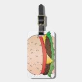 Käse-Burger Gepäckanhänger (Vorderseite vertikal)