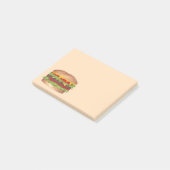 Käse Burger Hamburger Cheeseburger Fast Food Post-it Klebezettel (angewinkelt)