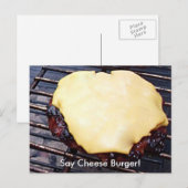 Käse-Burgerkarte Postkarte (Vorne/Hinten)