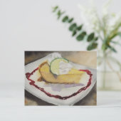Käse Cake Postcard Postkarte (Stehend Vorderseite)