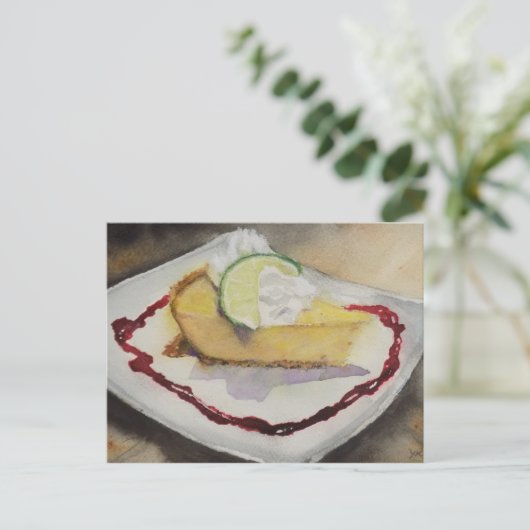 Käse Cake Postcard Postkarte (Stehend Vorderseite)