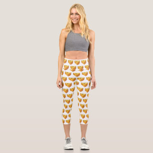 Käse Cartoon-Illustration  Capri Leggings