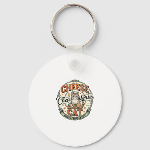 Käse Charcuterie Katze Käse Charcuterie Katze Vint Schlüsselanhänger
