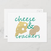 Käse & Crackers Postkarte (Vorne/Hinten)