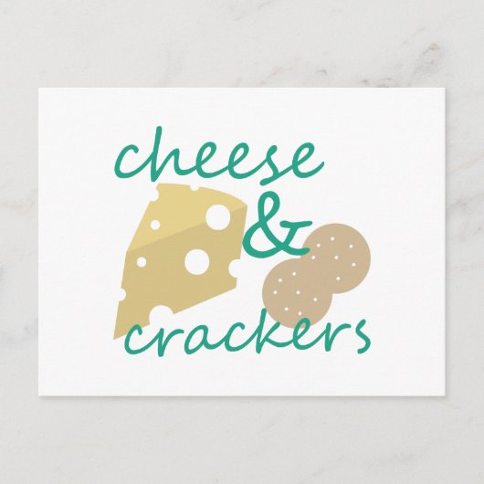Käse & Crackers Postkarte (Vorderseite)