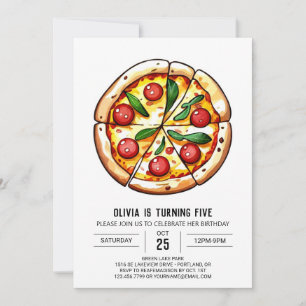 Käse Custom Pizza Birthday Einladung
