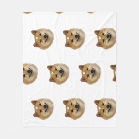 Käse das Fat Shiba Inu Muster Blanket Fleecedecke (Vorderseite)