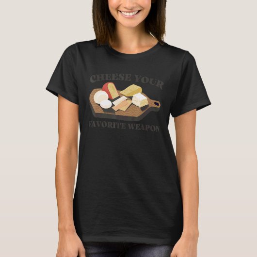 Käse dein Lieblingswaffenkostüm Gouda Cheddar T-Shirt (Vorderseite)