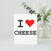 Käse der Liebe I (schwarze Beschriftung) Postkarte (Stehend Vorderseite)