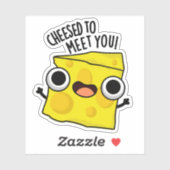 Käse, der Sie mit lustigen Nahrungskanonen trifft Aufkleber (Blatt)