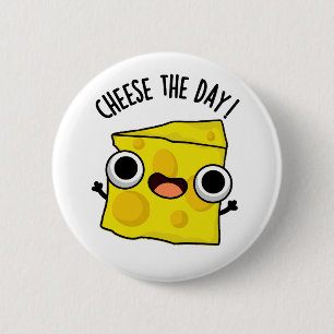 Käse Der Tag Funny Food Puns Button