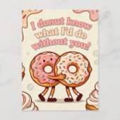 Käse-Donuts Liebe Postkarte (Vorderseite)