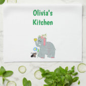 Käse Elephant Maus Küche Handtuch (Gefaltet)