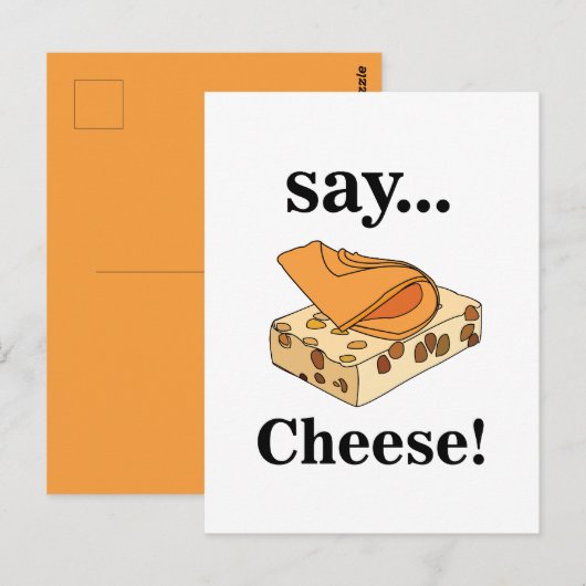 Käse Essen Lustig Postkarte (Vorne/Hinten)