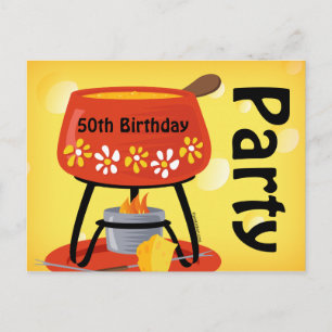 Käse Fondue Postcard Einladung