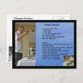Käse Fondue Recipe Fondue Postkarte (Vorne/Hinten)