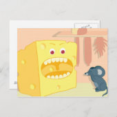 Käse frisst Maus Postkarte (Vorne/Hinten)