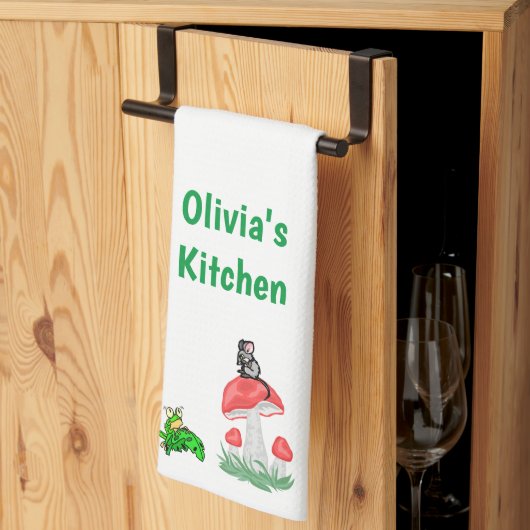 Käse Frosch Pilz Maus Küche Handtuch (Drittel gefaltet)