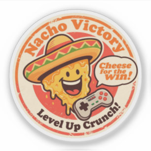 Käse für den Sieg Lustiger Gamer Nacho Aufkleber