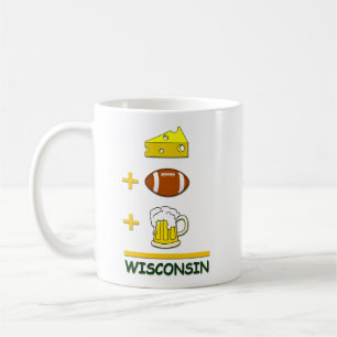Käse-Fußball-Bier Wisconsin lustig Kaffeetasse