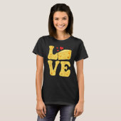 Käse Gouda Feta Cheddar LIEBE T-Shirt (Vorne ganz)