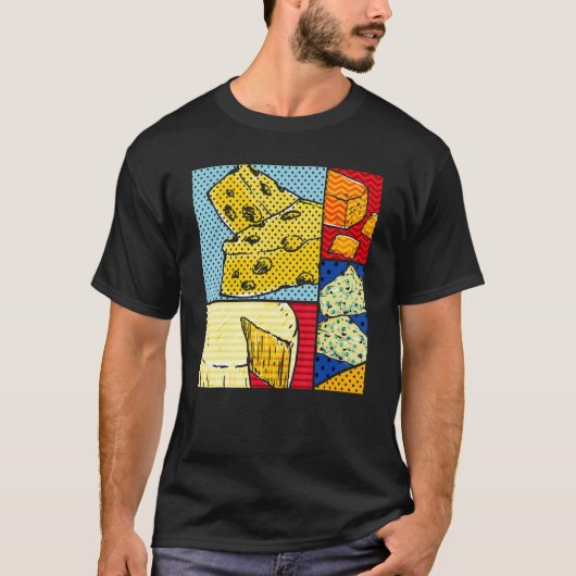 Käse Gouda Snack Feinschmecker Cheddar Pop Käse T-Shirt (Vorderseite)
