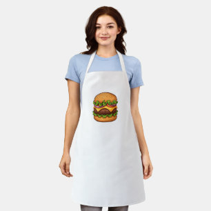 Käse-Gourmet-Burger-Illustration Schürze