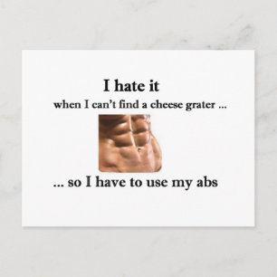 Käse Grater abs Postcard - individuell anpassbar Postkarte