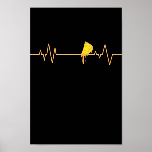 Käse Herzschlag Herzlinie Poster (Vorne)