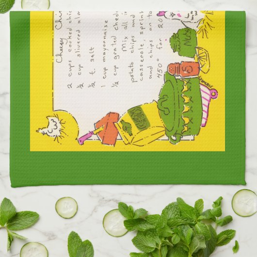 Käse Hühnchen Casserole Rezept Geschirrtuch (Gefaltet)