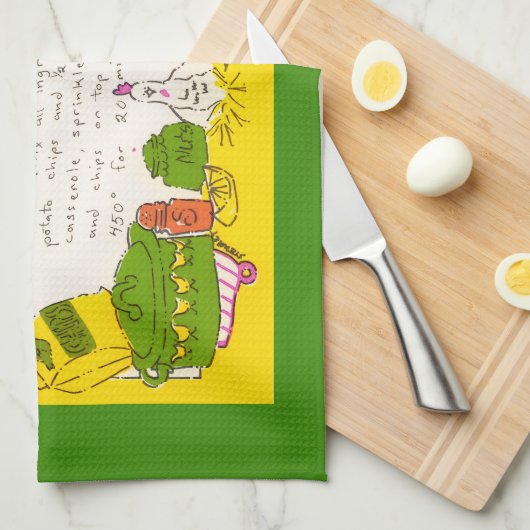 Käse Hühnchen Casserole Rezept Geschirrtuch (Viertel Falte)